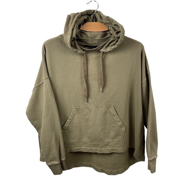 All Saints Etienne Hoodie in Olive Green 100% Organic Cotton Size M/L - Picture 5 of 9
